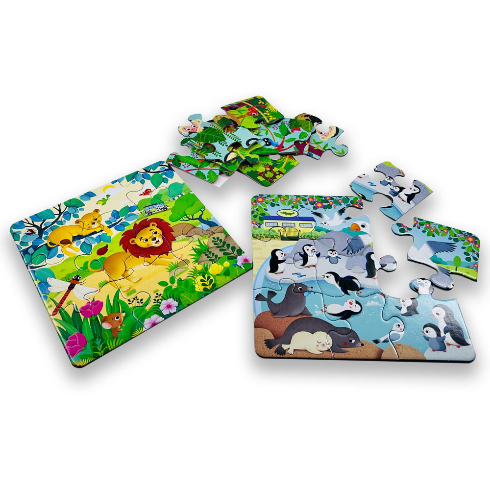 O Zoológico: Livro Com 3 Quebra-cabeças