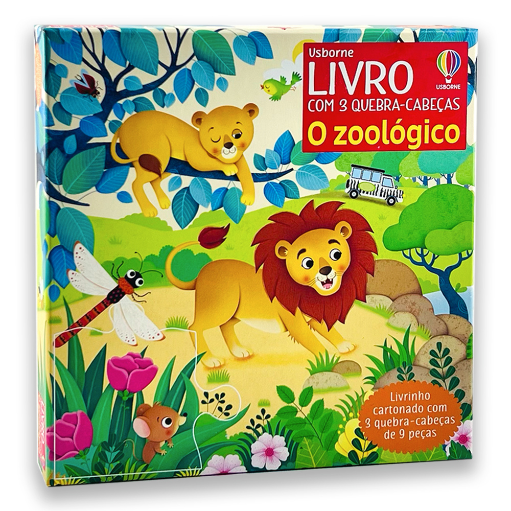O Zoológico: Livro Com 3 Quebra-cabeças