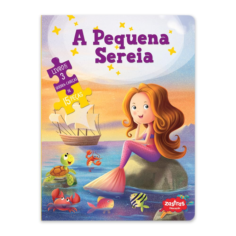 A Pequena Sereia:livro Com Quebra Cabeça