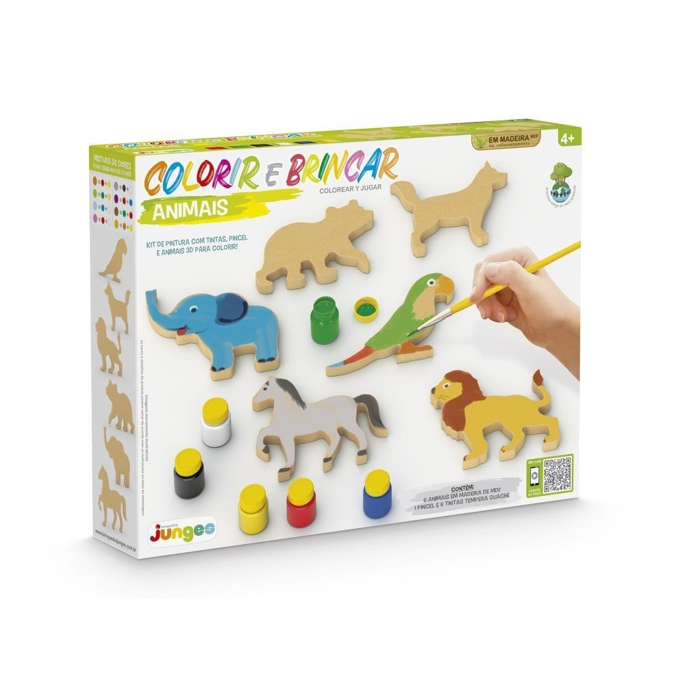 Kit de pintura Colorir e Brincar Animais