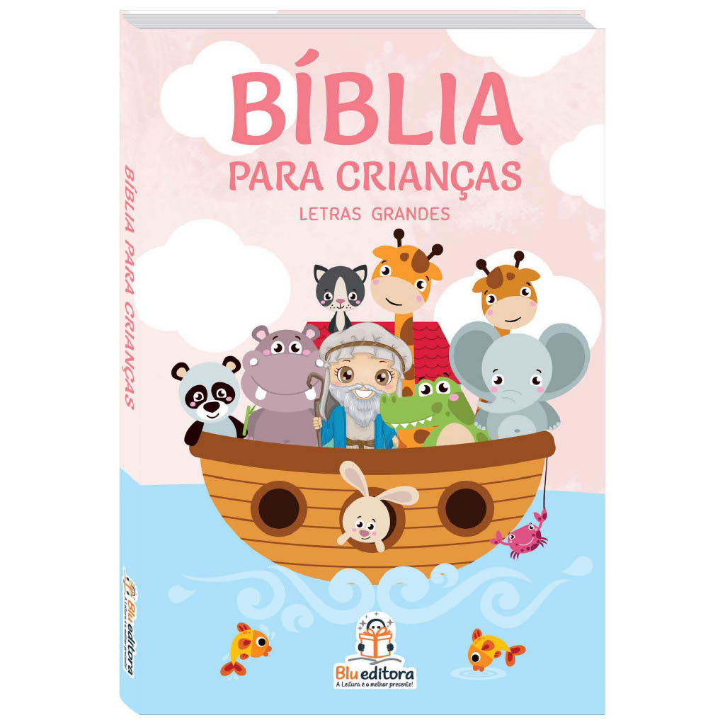 BÍBLIA PARA CRIANÇAS LETRAS GRANDES - ROSA