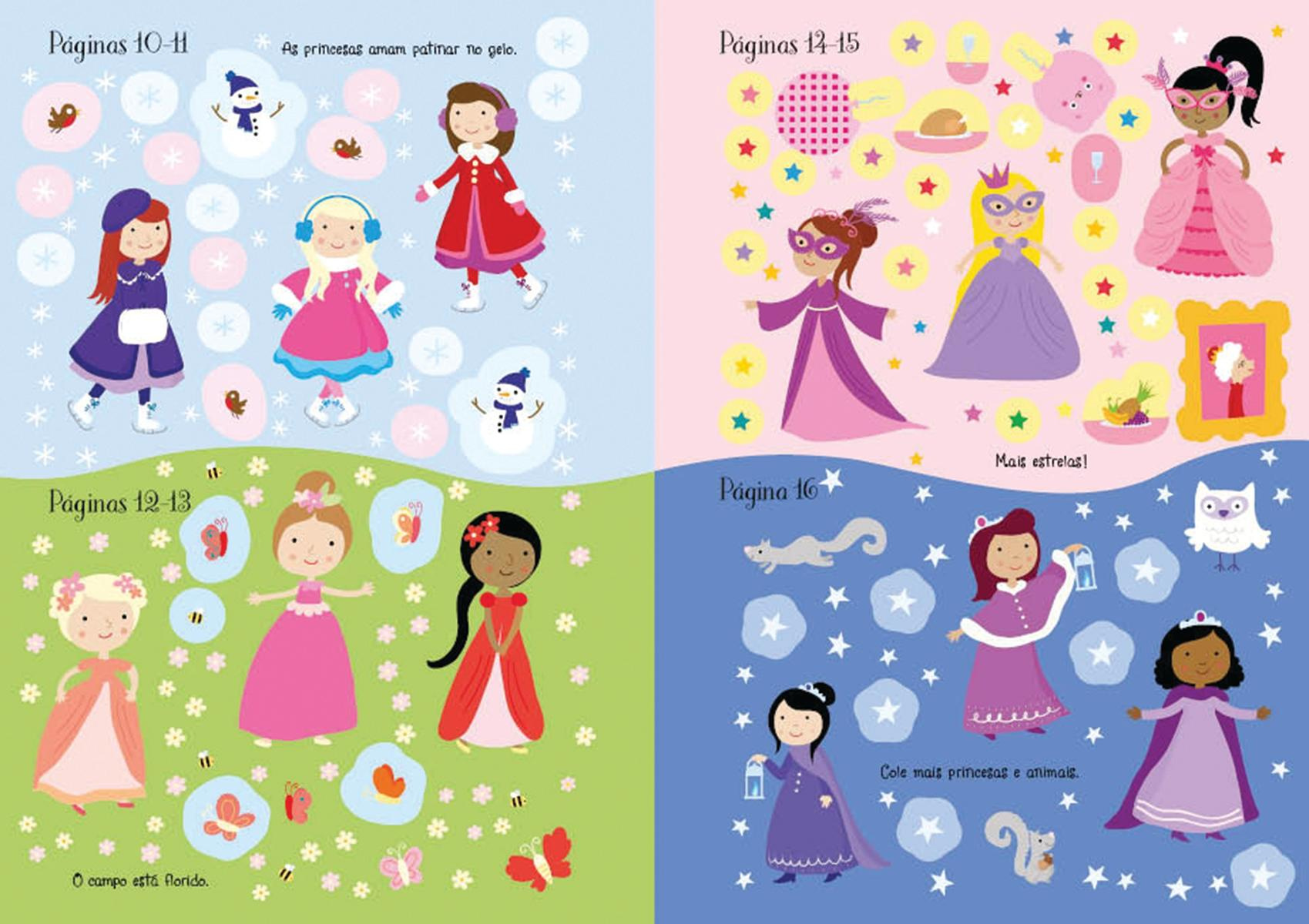 Princesas Brilhantes: Meu Livrinho De Adesivos