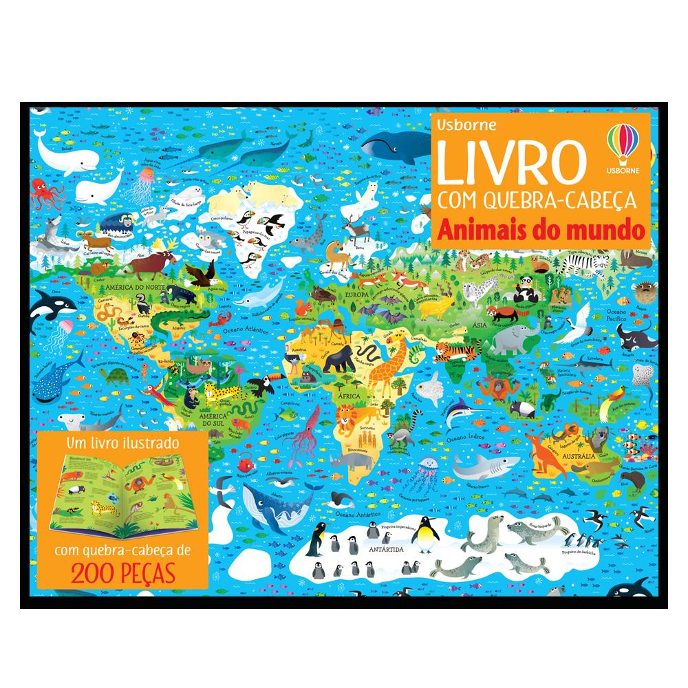 Animais Do Mundo: Livro Com Quebra-cabeça