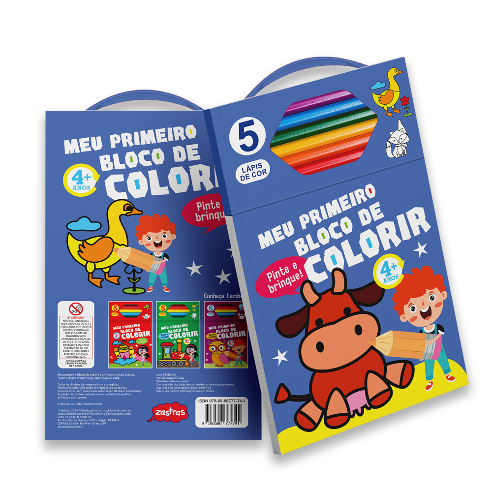Meu Primeiro Bloco De Colorir Azul 4+