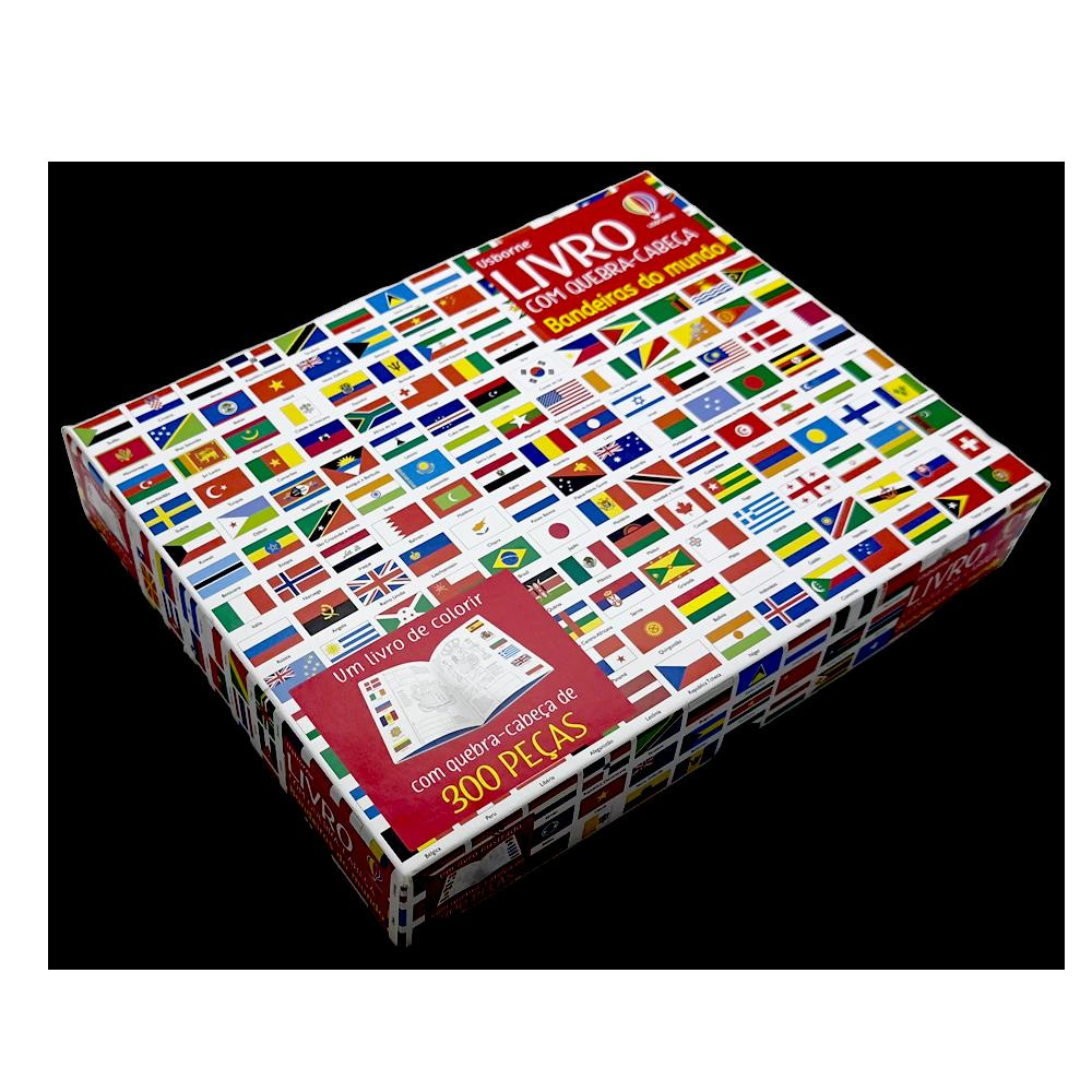 Bandeiras Do Mundo: Livro Com Quebra - Cabeça