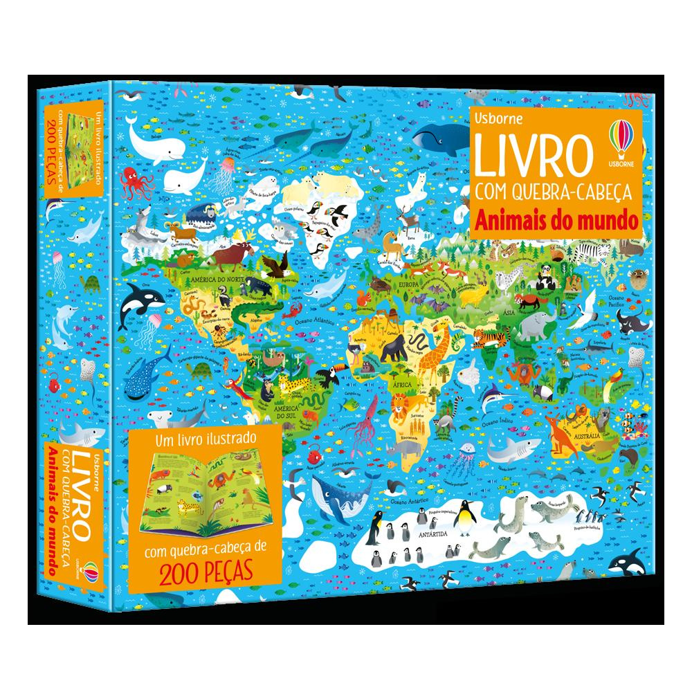 Animais Do Mundo: Livro Com Quebra-cabeça